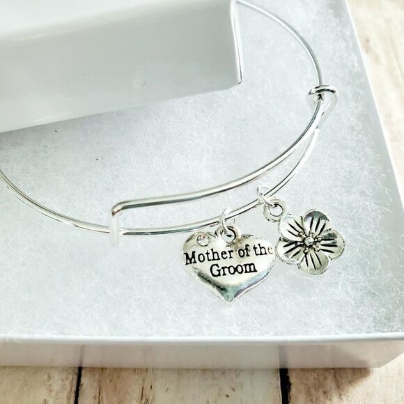 Mother of the Groom Wedding Bracelet, Mother Son Gift - Picture 8 of 10